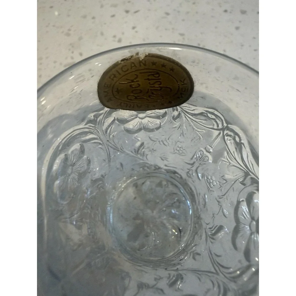McKee Rock Crystal Clear Whiskey Shot Glass EAPG OG STICKER Depression Glass